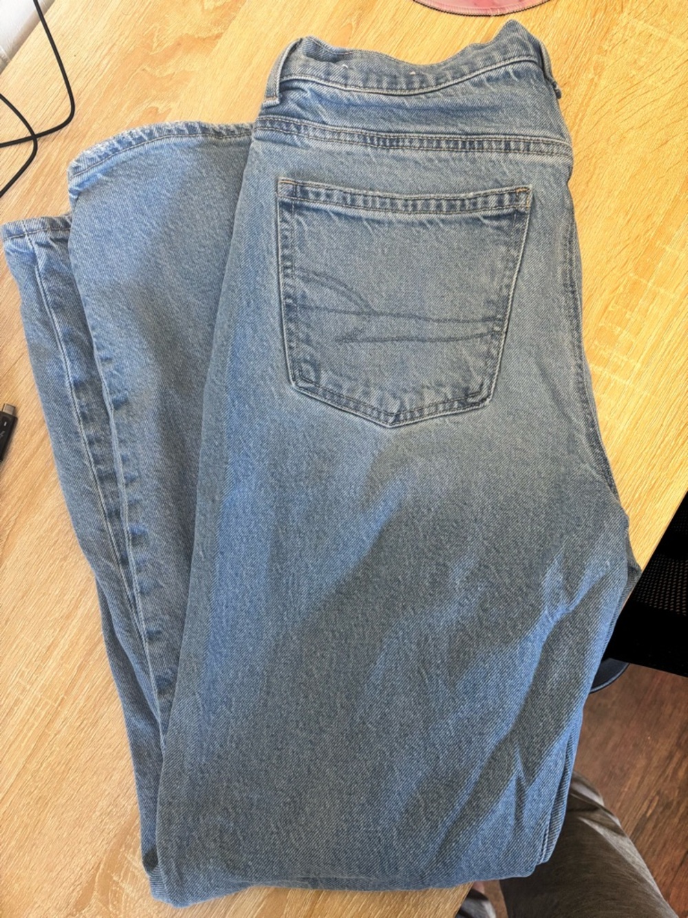 American Eagle Outfitters Light Blue Straight Leg Jeans